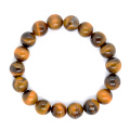 Forever Star 8mm Natural Tiger's Eye Beaded Bracelets